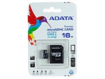 16Gb A-Data MicroSDHC UHS-1 Class 10 (SD адаптер)