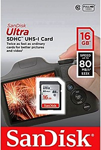 SanDisk 16Gb UHS-I Ultra SDHC Class 10