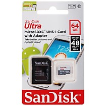 SanDisk 64Gb MicroSDXC Class 10 Ultra Android (SD адаптер)