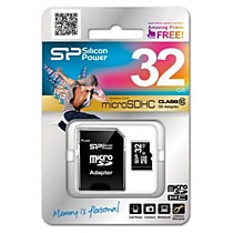 32Gb Silikon Power  MicroSDHC Class 10 SD адаптер)